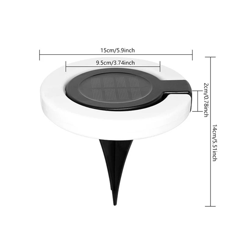 Solar-Gartenleuchte mit 360° schwenkbarem Leuchtkopf