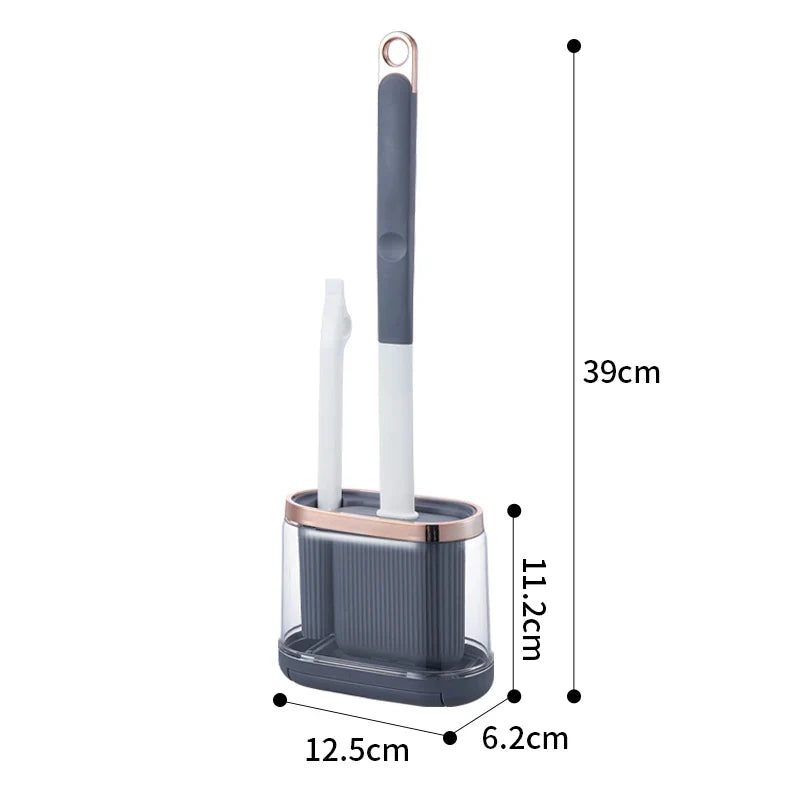 Silikon-Toilettenbürsten-Set mit Wandhalterung & Abflussreiniger