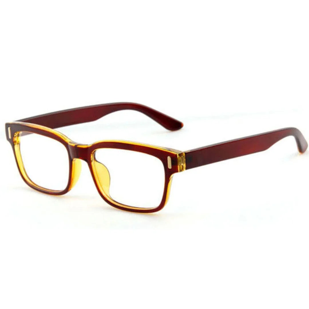 Blaulichtfilter-Brille – Eckiges Gestell mit klaren Gläsern