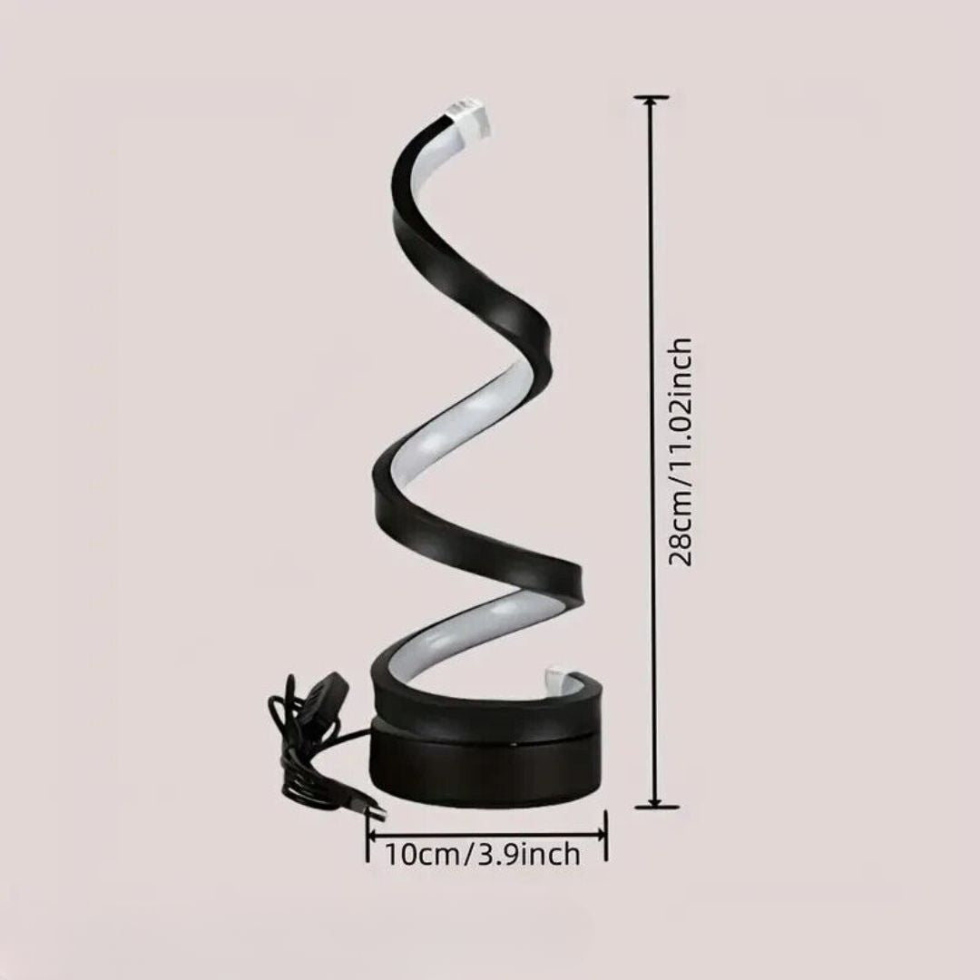 Spiral-LED-Tischlampe – Dimmbar mit Touchsteuerung