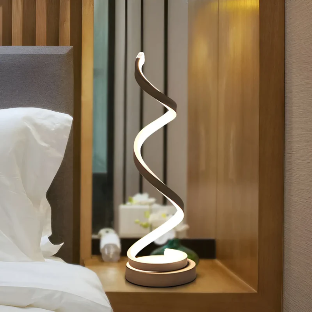 Spiralförmige LED-Tischlampe mit Dimmer – Modernes Design 19W