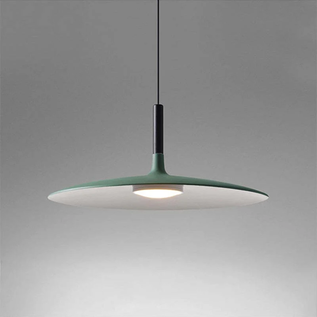 Moderne Weiße Metall-Hängeleuchte – LED, Höhenverstellbar