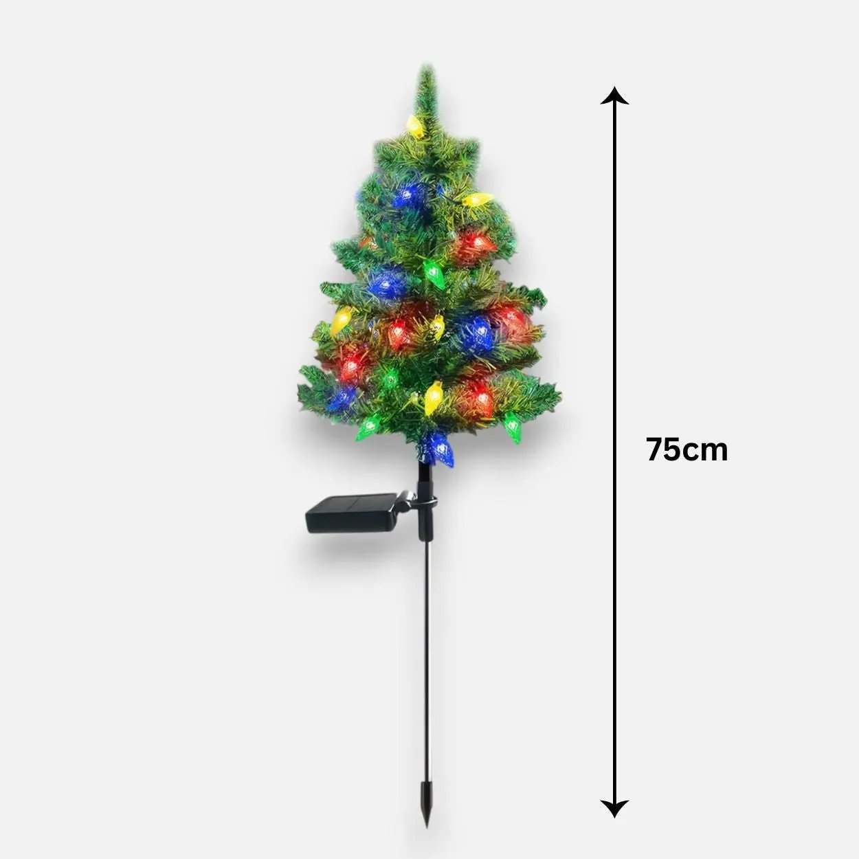 Wetterfester Solar-Weihnachtsbaum — Strahlend schön für verschneite Wintertage