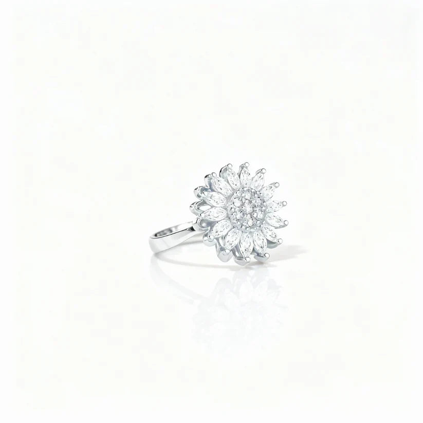Verstellbarer Fidget-Ring – Drehband, polierter Edelstahl