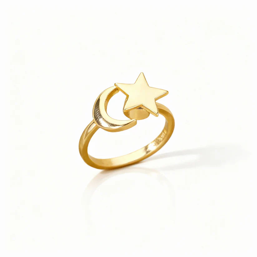 Verstellbarer Fidget-Ring – Drehband, polierter Edelstahl