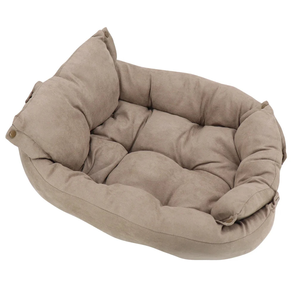 3-in-1 Haustierbett – Sofa, Matte oder Schlafhöhle in einem