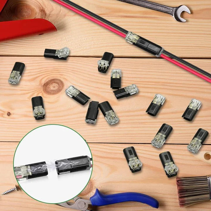 2-polige Schnellverbinder für Kabel – Ohne Abisolieren – 50-teiliges Set