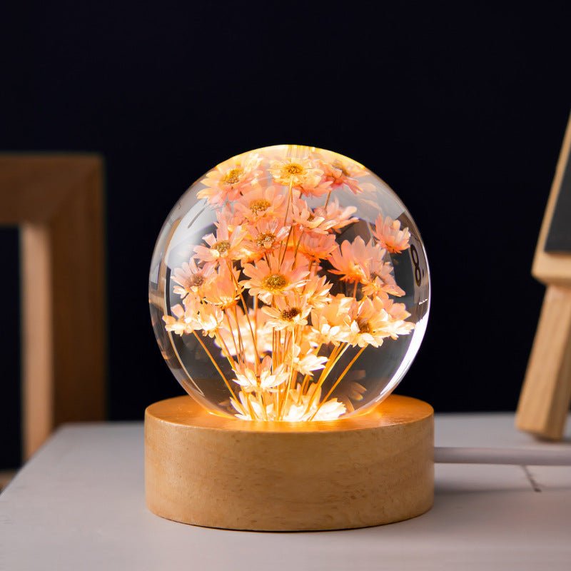 Kristall-Blumenlampe