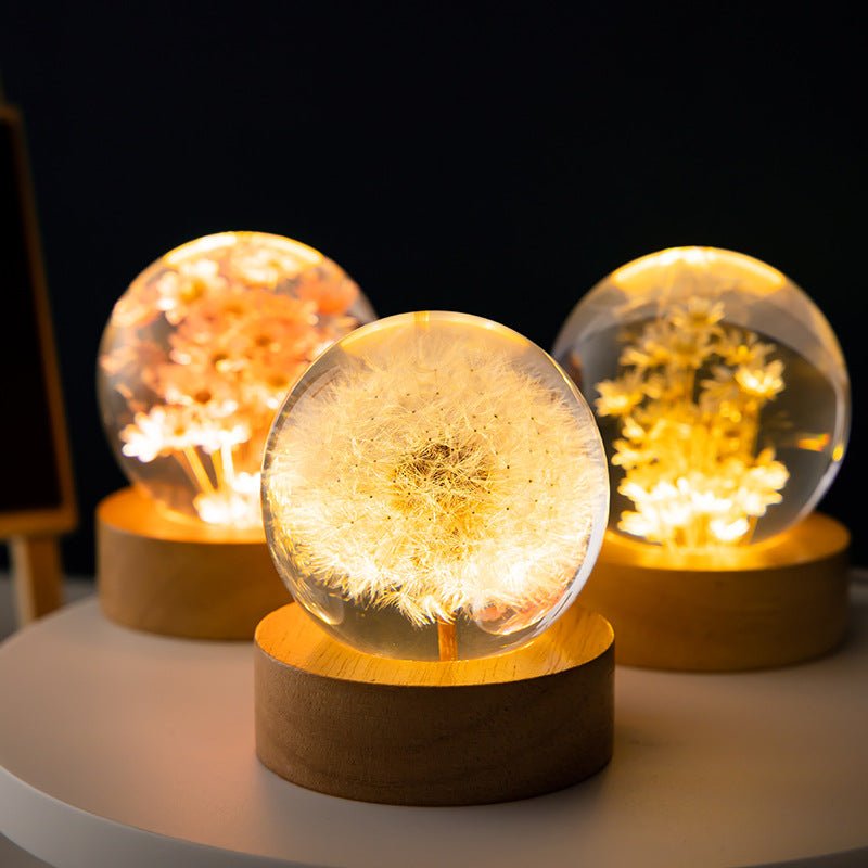 Kristall-Blumenlampe