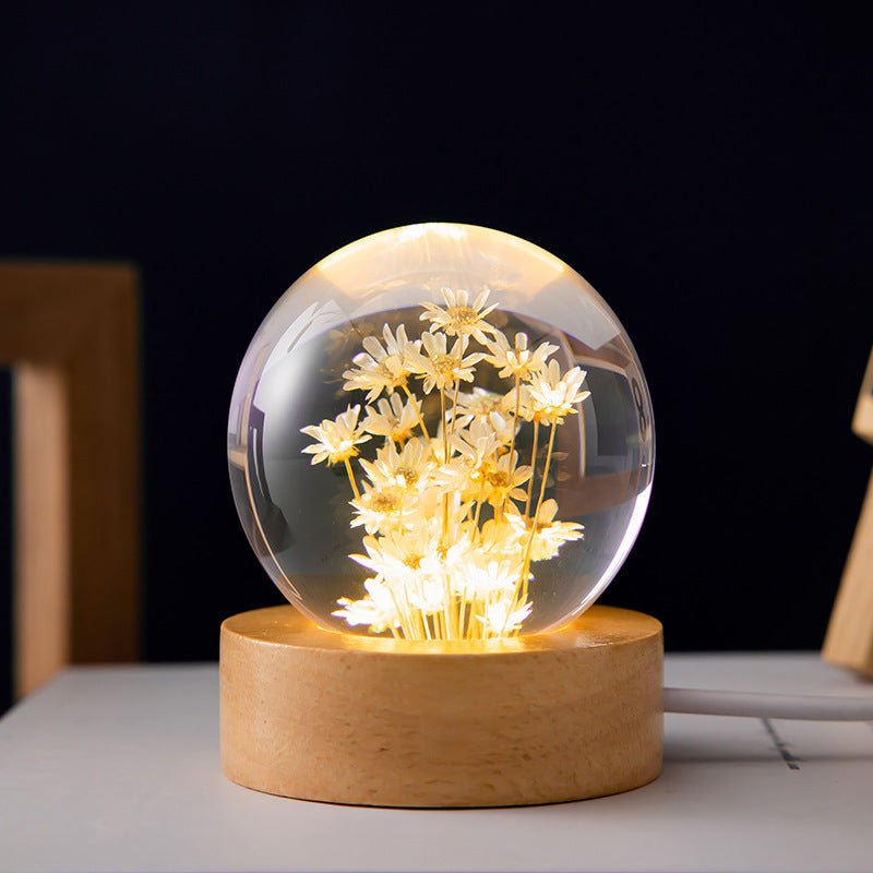 Kristall-Blumenlampe