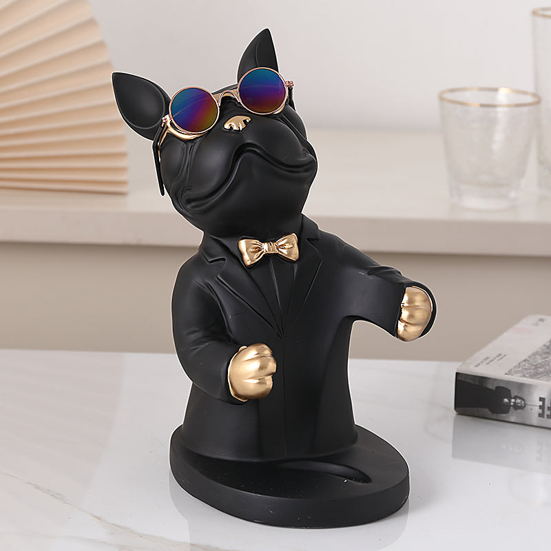 Hunde-Figur Weinglashalter – Dekoratives Tischaccesoire