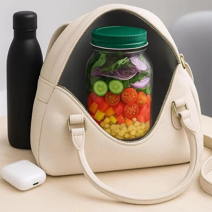 Salatbehälter mit Fächern