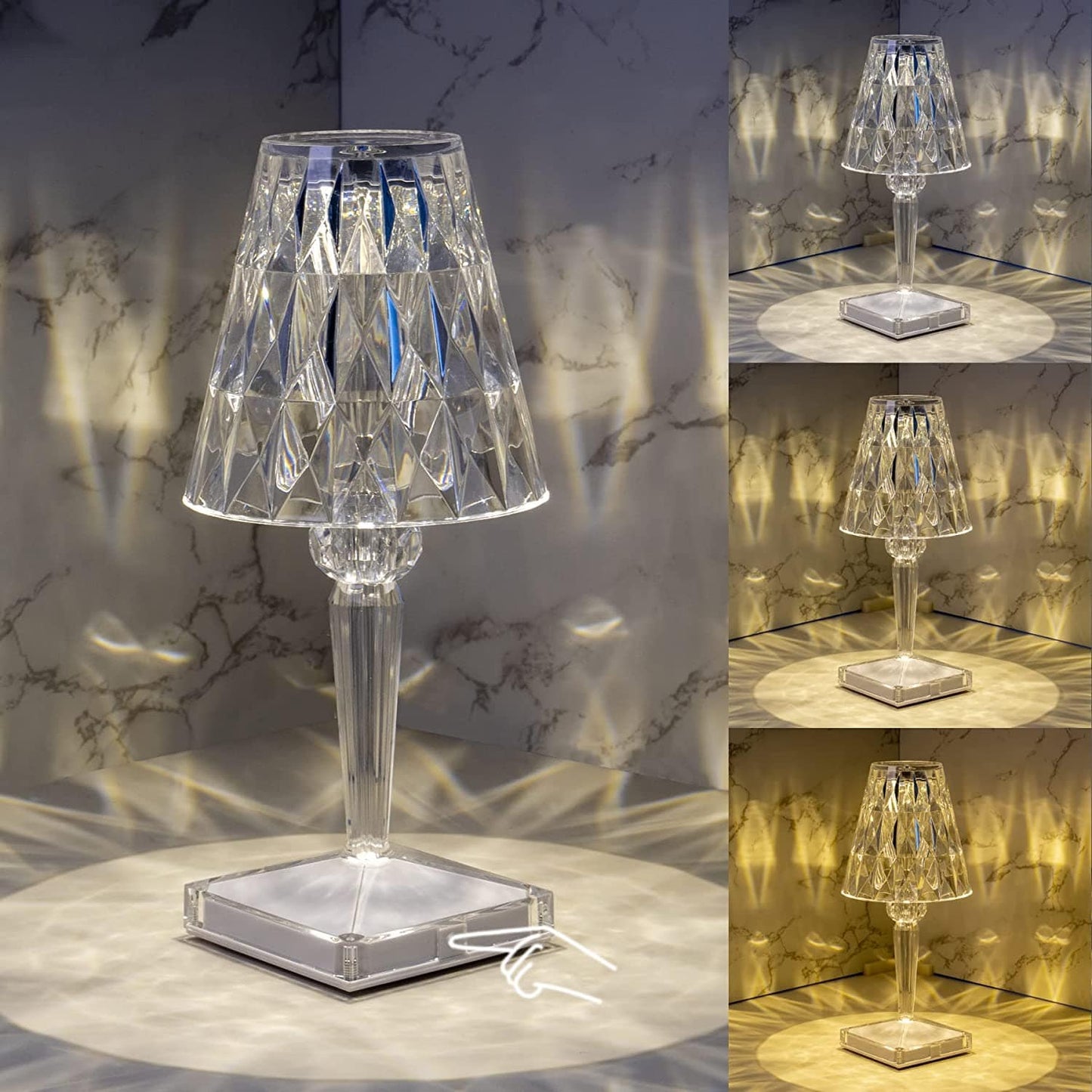 LED Kristall Tischlampe