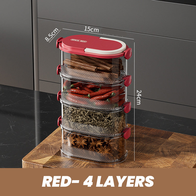 Stapelbares Gewürzregal – Frisch bleiben, schnell zugreifen