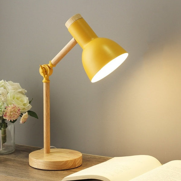 LED-Schreibtischlampe Holz