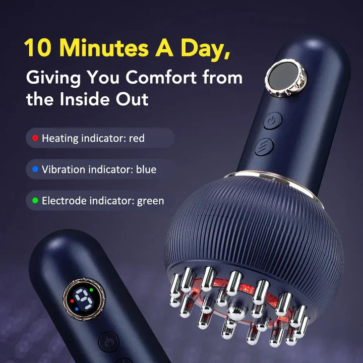4-in-1 Massagegerät – Wärme, Vibration & Mikrostrom