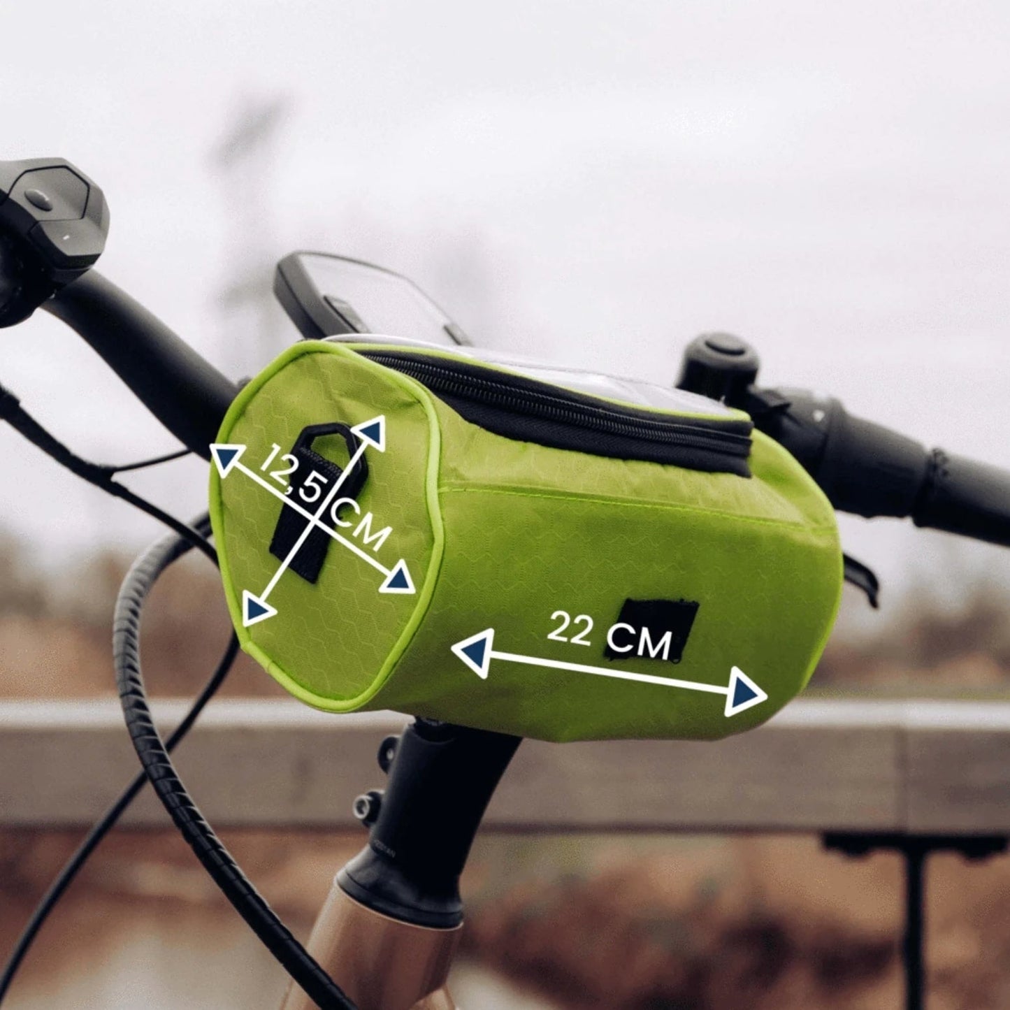 Fahrrad-Lenkertasche mit Touchscreen-Fenster – Navigieren ohne Hände