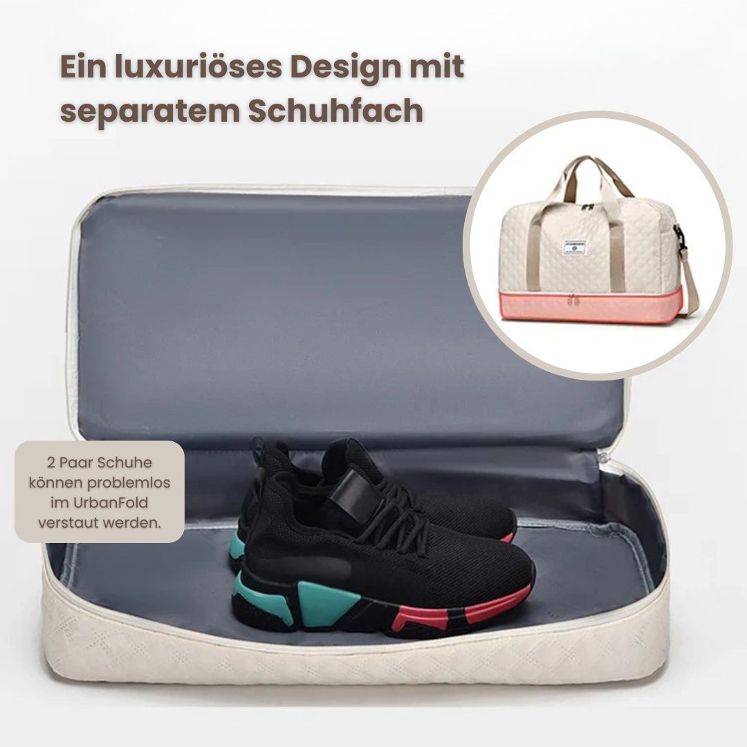 Gesteppte Reisetasche mit Schuhfach