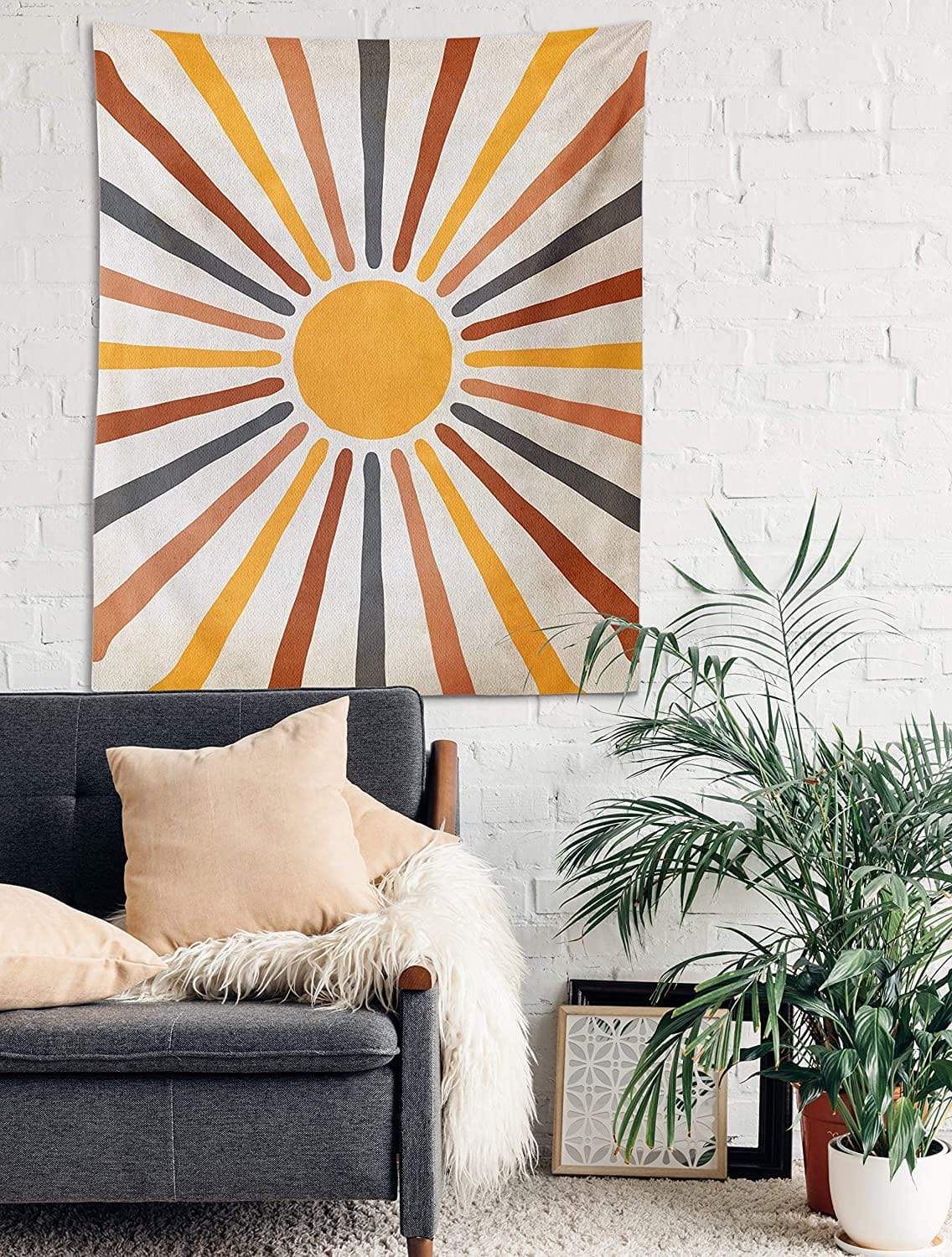 Boho Sonnen-Wandteppich