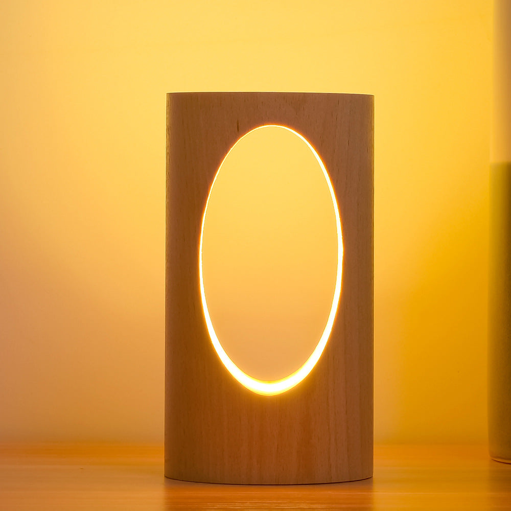 LED Tischlampe Holz