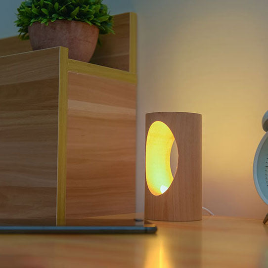 LED Tischlampe Holz