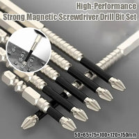 Magnetisches Schraubendreher-Bit-Set – 6 Längen mit Antirutsch-Profil