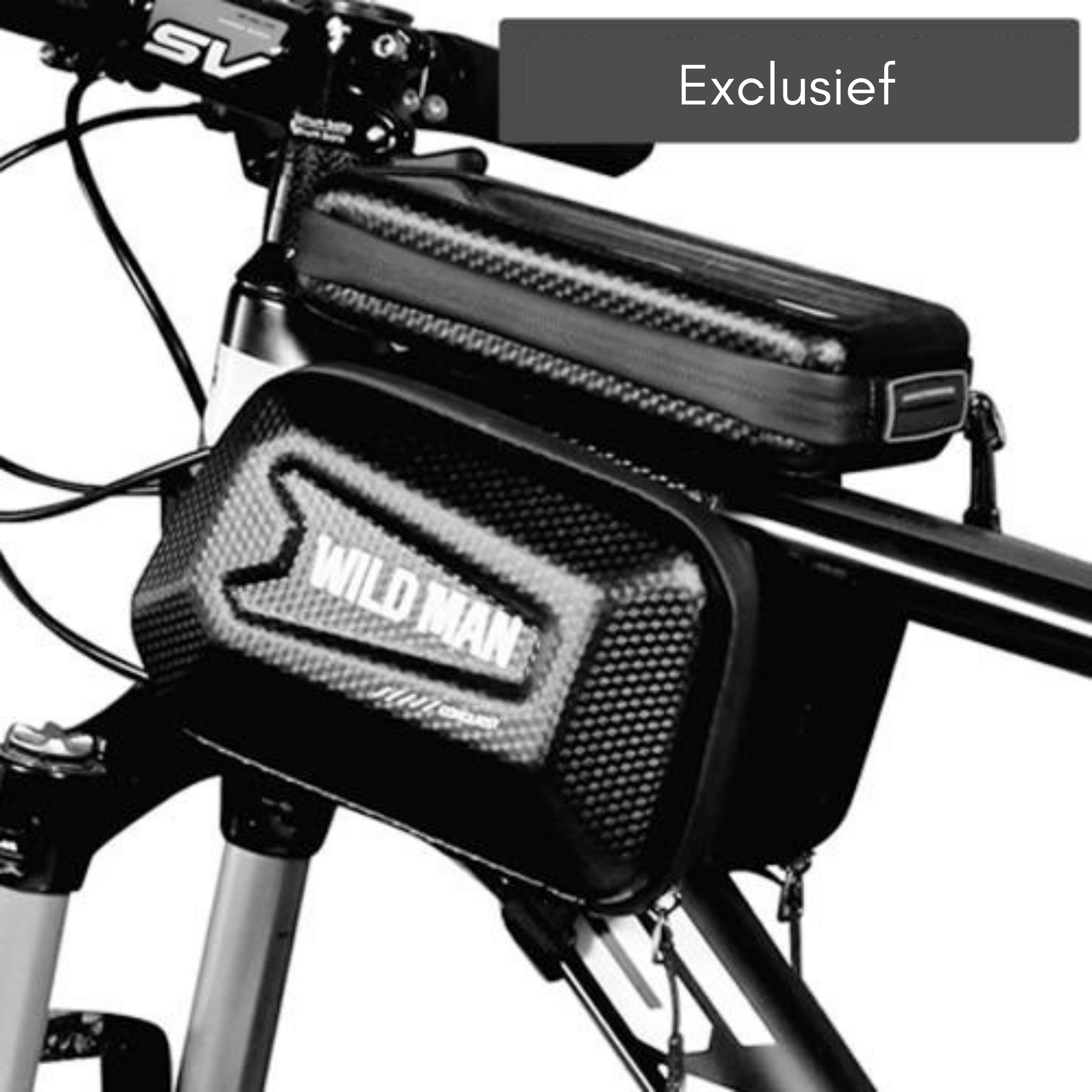 Fahrrad-Rahmentasche mit Handy-Fenster – Wasserdichtes Hardcase