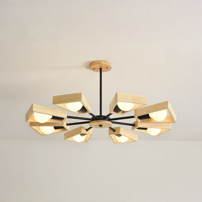 Holz Sputnik Kronleuchter