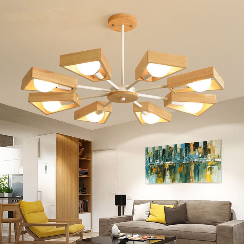 Holz Sputnik Kronleuchter
