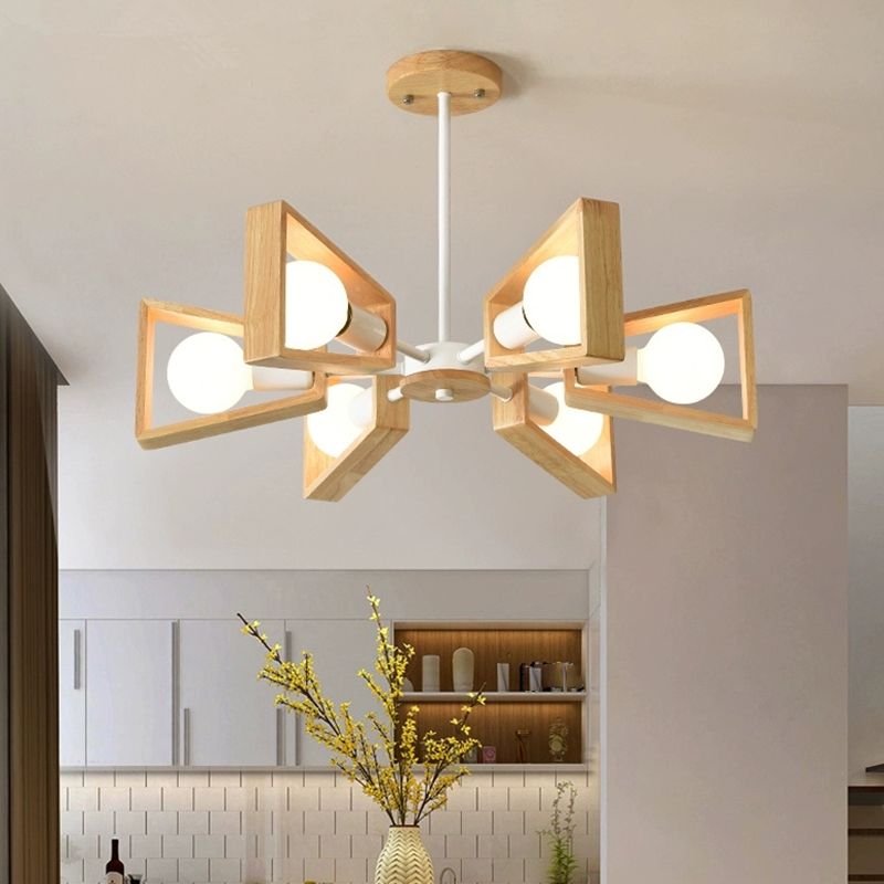 Holz Sputnik Kronleuchter