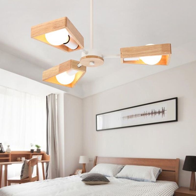 Holz Sputnik Kronleuchter