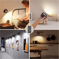 Wiederaufladbare LED-Wandleuchte mit 360°-Schwenkkopf – Touch-Bedienung, Keine Verkabelung