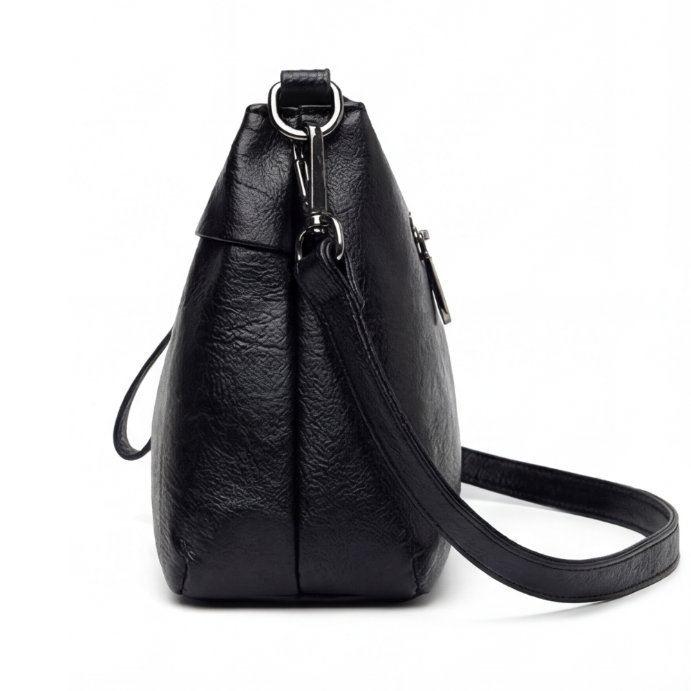 Weiche Kunstleder-Crossbody-Bag – 3 Fächer