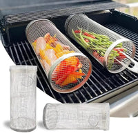 Roll-Grillkorb aus Edelstahl – Gleichmäßig grillen, leicht reinigen