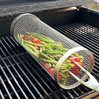 Roll-Grillkorb aus Edelstahl – Gleichmäßig grillen, leicht reinigen