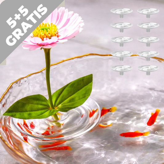 Schwimmender Blumenhalter – Hält Stiele mühelos aufrecht (10 Stück)