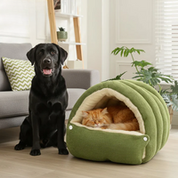 Haustierhöhle mit Plüschfutter – Warmes Kuschelbett für Katzen & Hunde