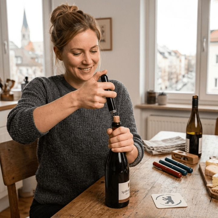 Luftdruck-Korkenzieher – Jede Flasche mühelos öffnen