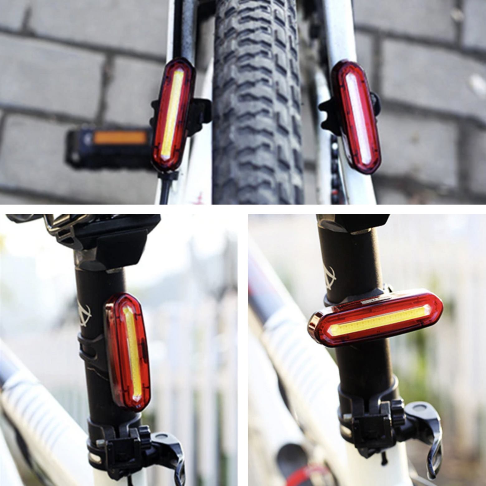USB-aufladbares Fahrrad-LED-Rücklicht – Weitwinkel-Sichtbarkeit
