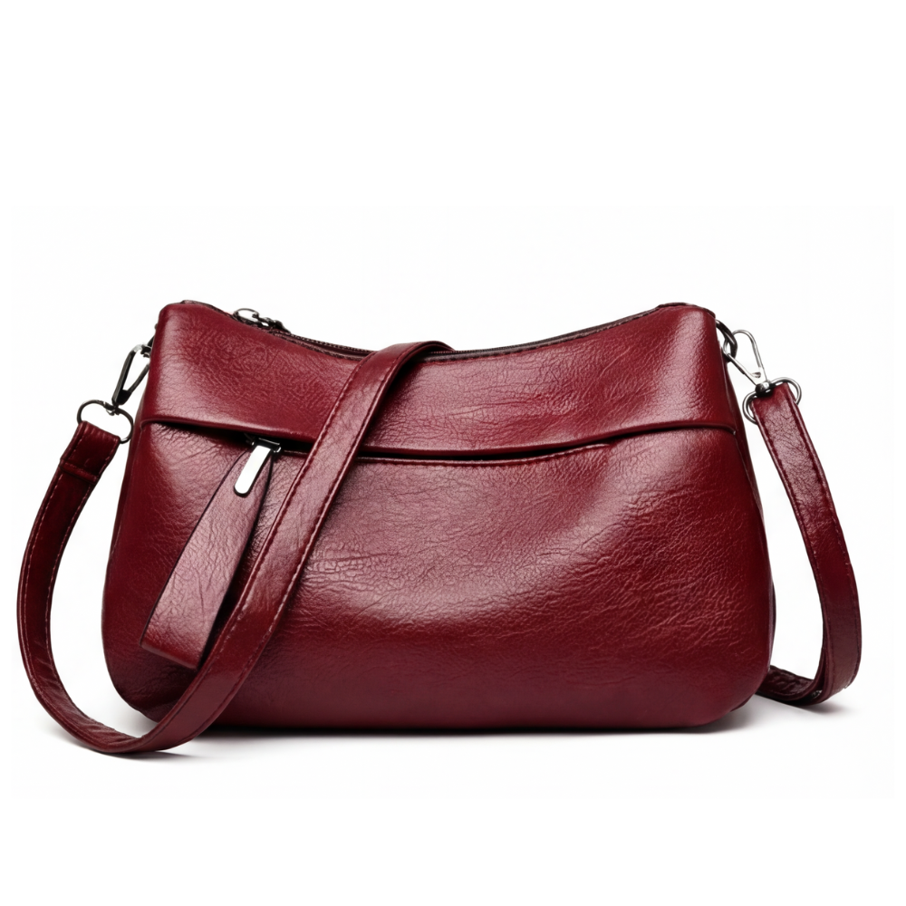 Weiche Kunstleder-Crossbody-Bag – 3 Fächer
