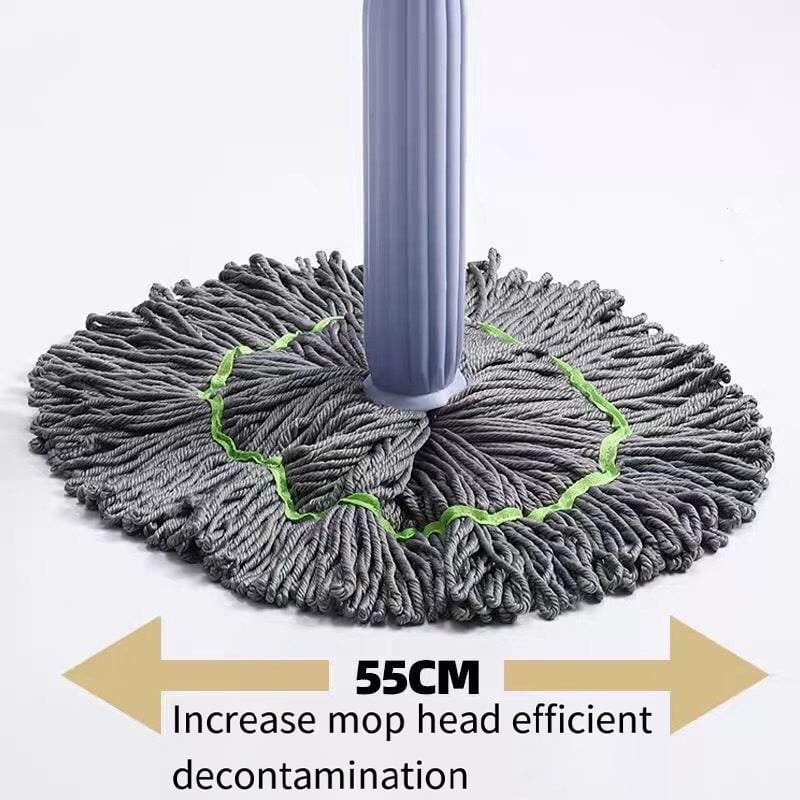 Selbstauswringender Mikrofaser-Mopkopf – Handfreies Auswringen, 55 cm