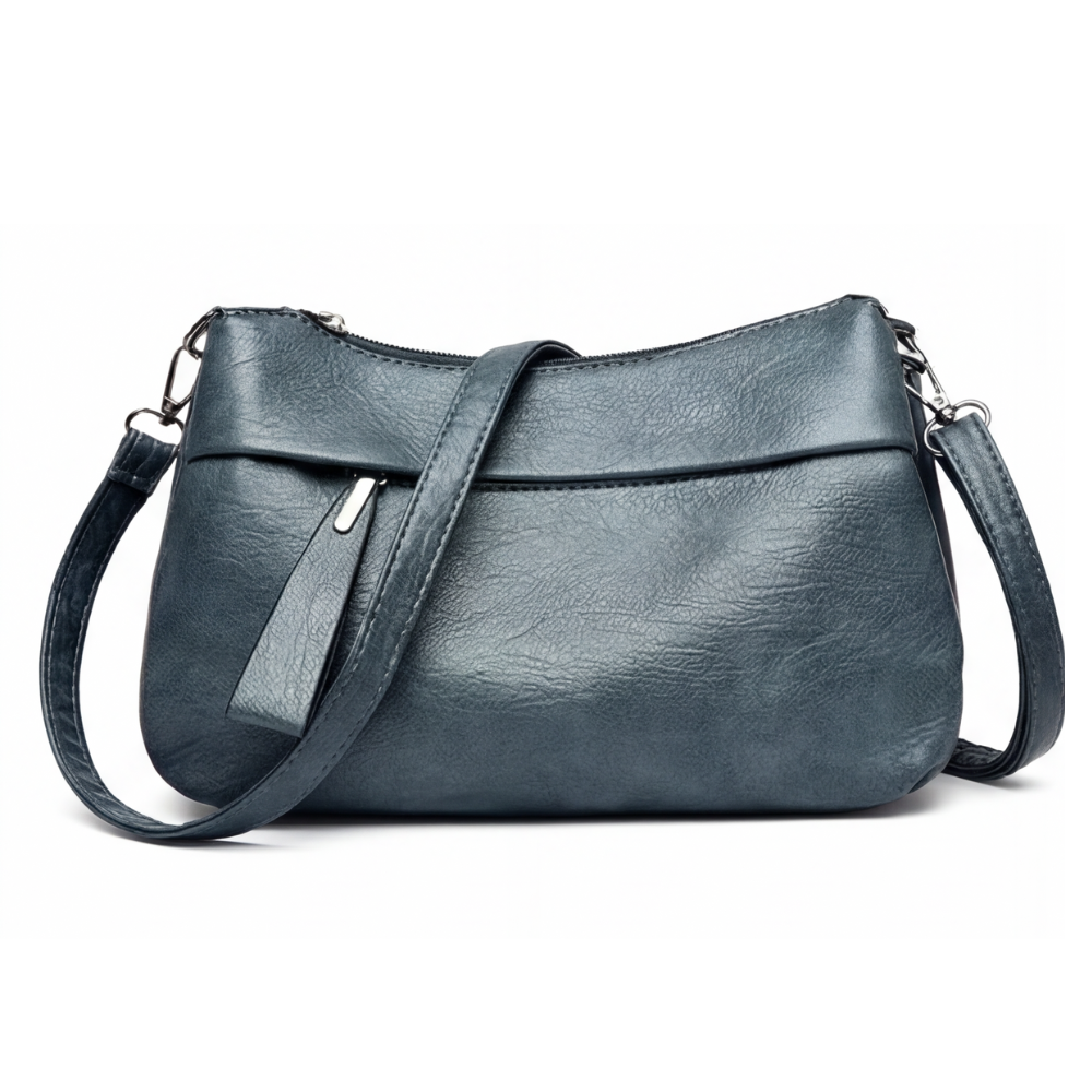 Weiche Kunstleder-Crossbody-Bag – 3 Fächer