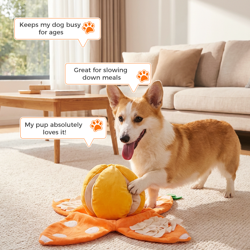 Interaktives Plüsch-Hundespielzeug mit Quietscher – Versteck-Puzzle für Leckerchen