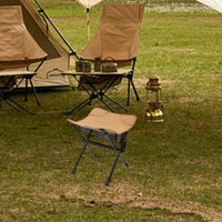 Klappbarer Campinghocker – Tragbarer Outdoor-Sitz mit Netzablage