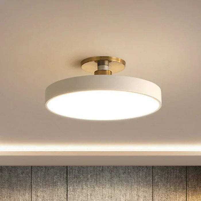 Runde LED-Deckenleuchte mit Messingfassung – Modern & Flach