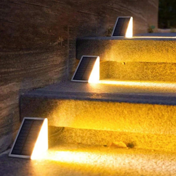 Solar-Treppenleuchten für Außen – Warmweißes LED-Licht, 4er- oder 10er-Set