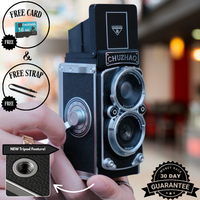 Digitalkamera im Vintage-Stil 12MP mit Wechselobjektiven