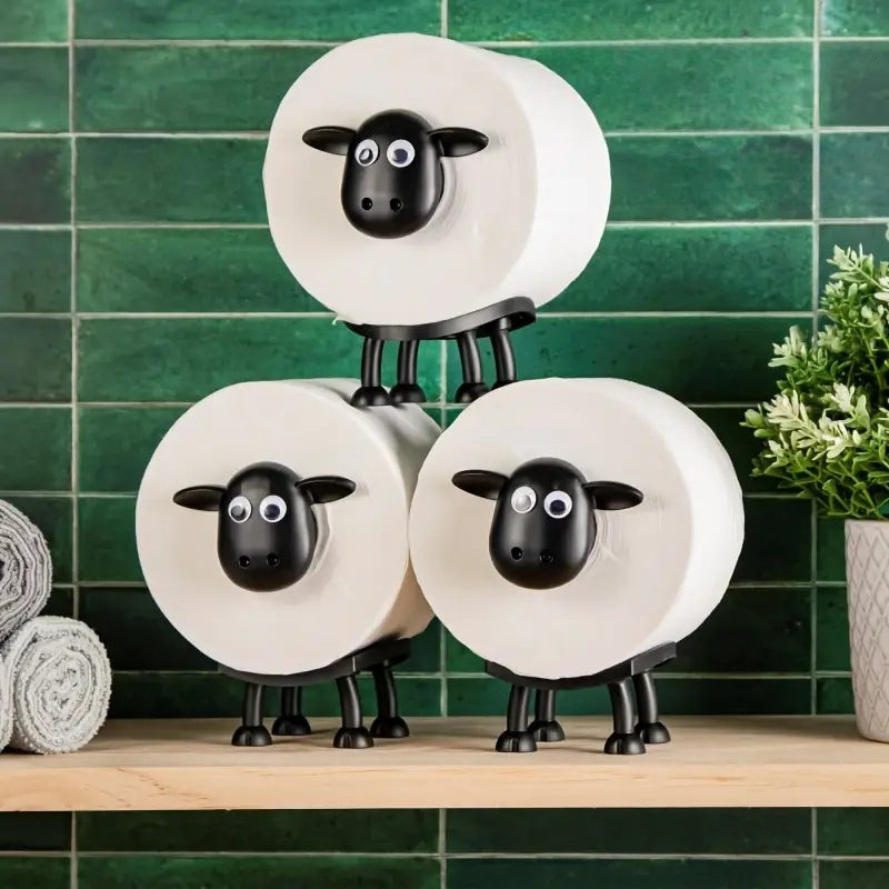 Schaf Toilettenpapierhalter – Dekoratives Freistehendes 2er-Set