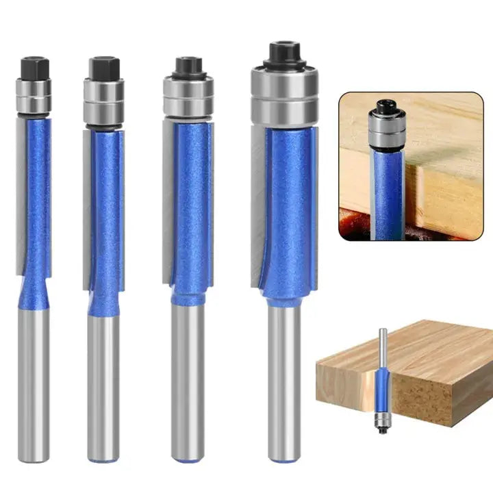 Bündiger Fräser-Set 4-teilig – Saubere Kanten auf jedem Material