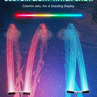 Solar-Poolbrunnen mit RGB-LED-Licht – Doppelbogen, Fernbedienung